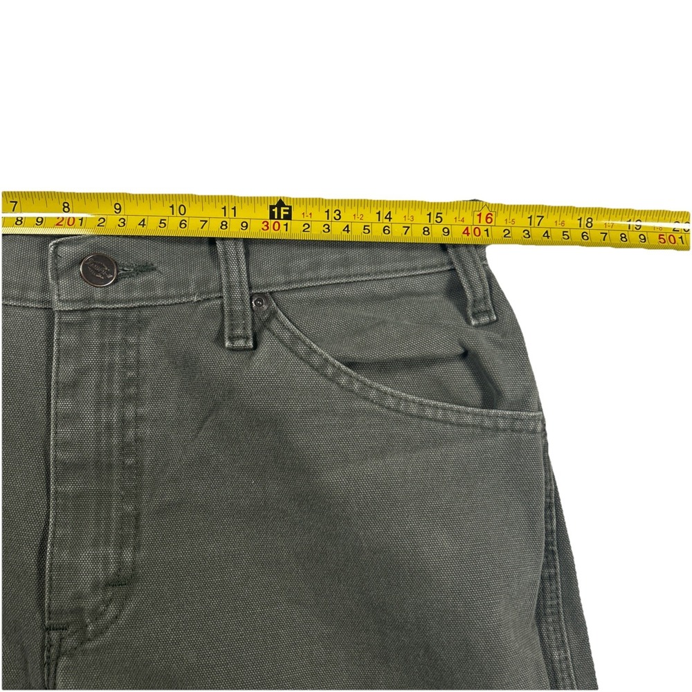 Dickies Pants Mens‎ 32x32 Green Relaxed Fit Carpenter Canvas Durable Workwear - Picture 4 of 6